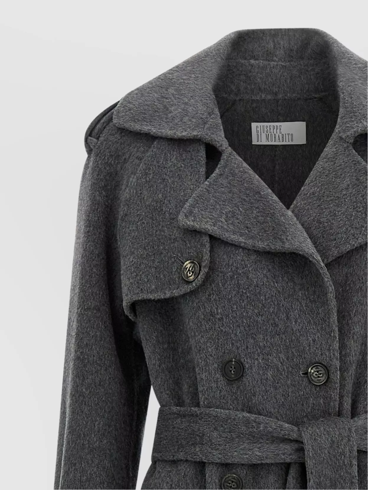 Giuseppe Di Morabito Long Coat With Belted Waist And Double-Breasted Design