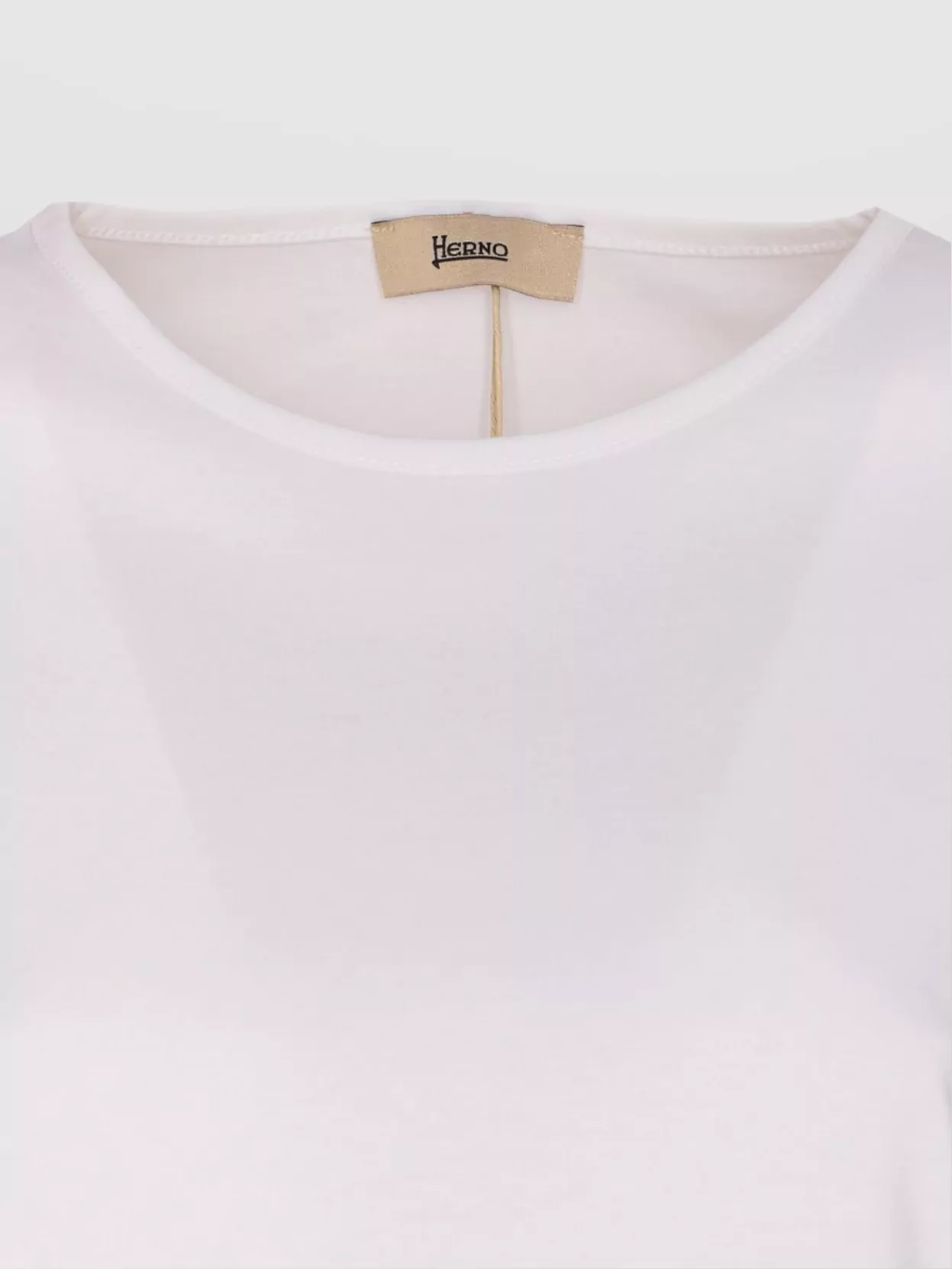 Herno Crewneck Short Sleeves Round Neck Button Embellishments