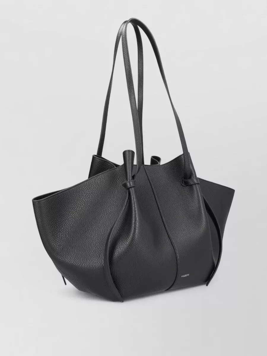 Yuzefi Mochi Shoulder Bag Textured Long Handles Knots