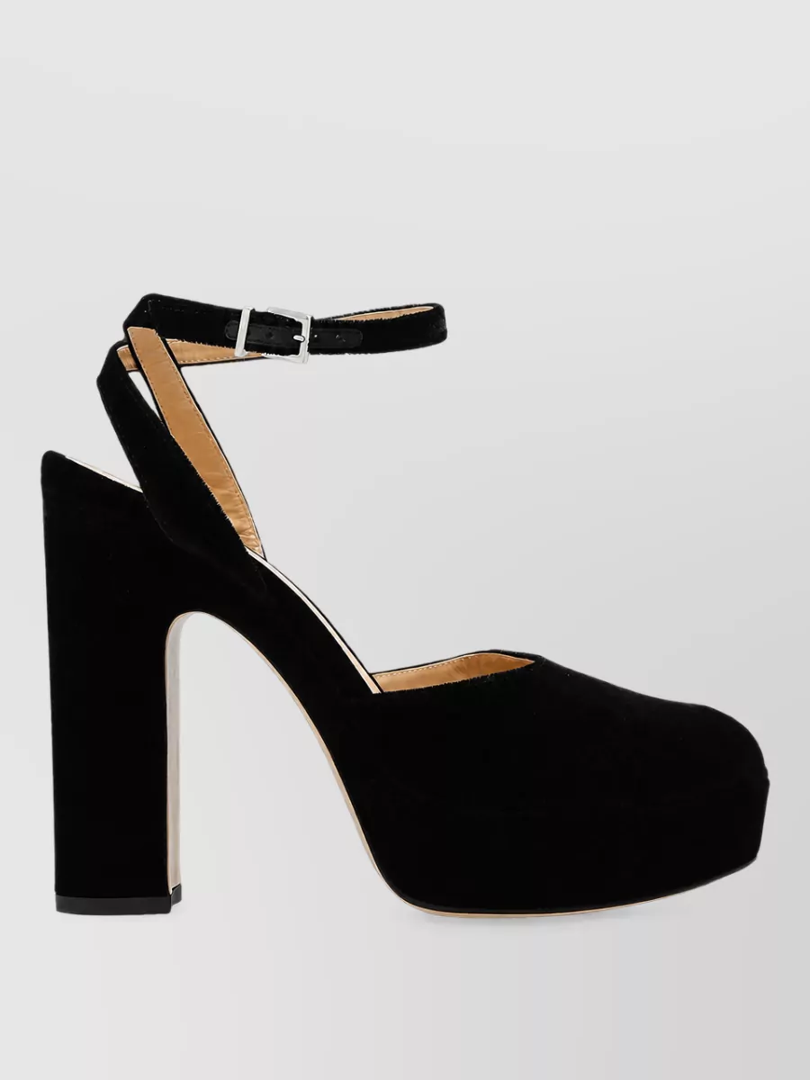Fendi Velvet Platform Sandals