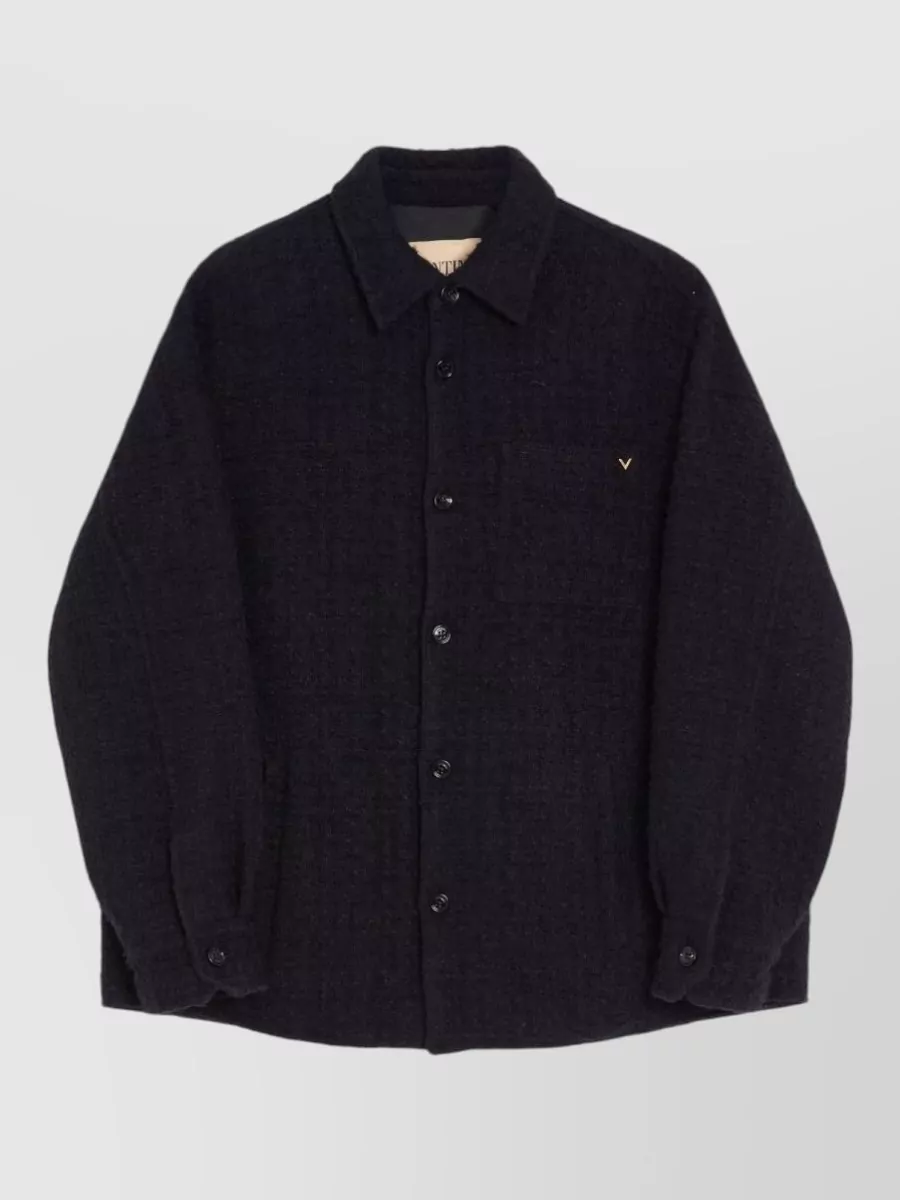 Valentino tweed oversized single-breasted coat