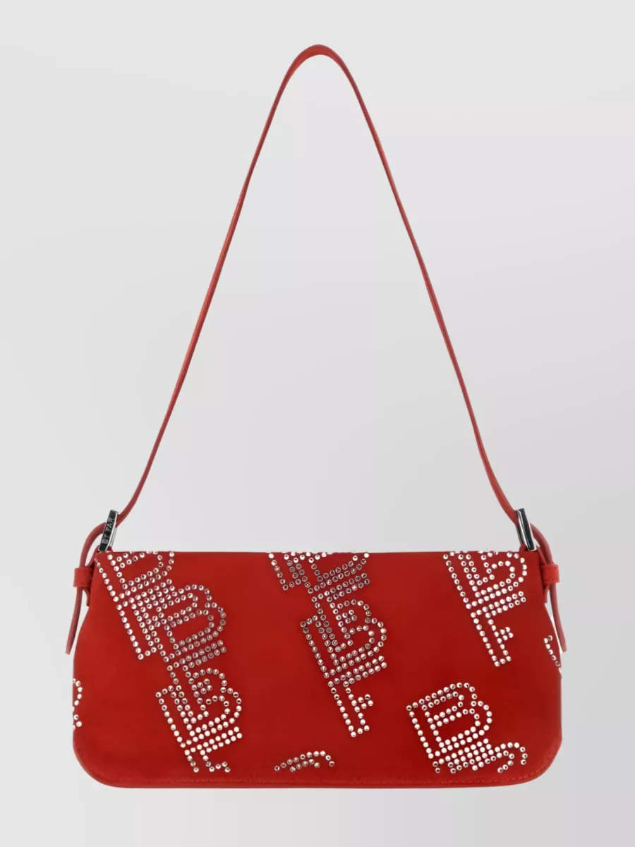 Shop By Far Dulce Crystal Shoulder Bag In Red
