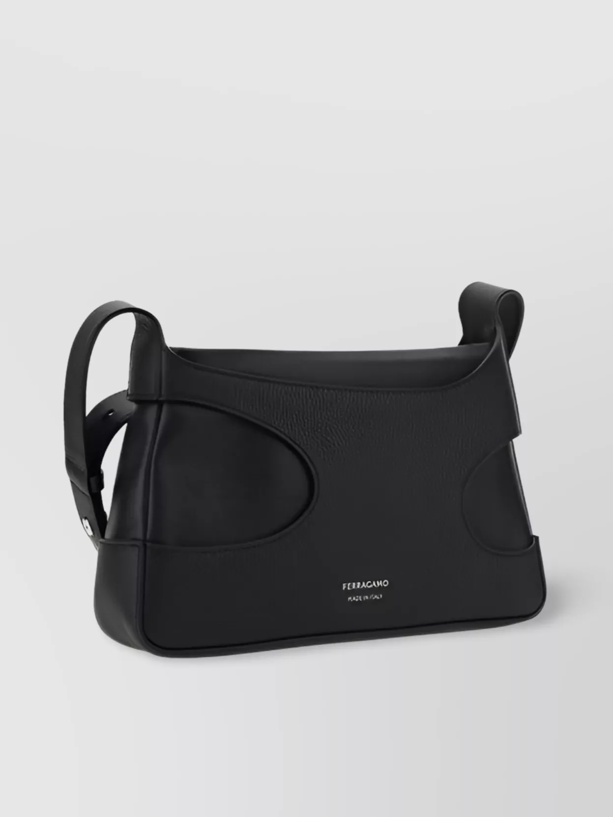 Shop Ferragamo Shoulder Bag Leather Adjustable Strap