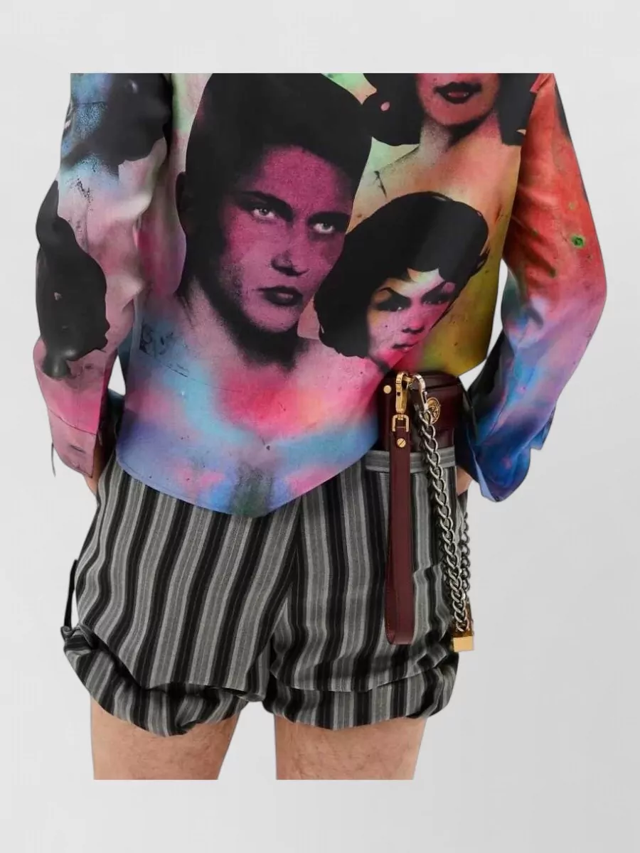 Versace Silk Printed Slim-Fit Long-Sleeve Shirt