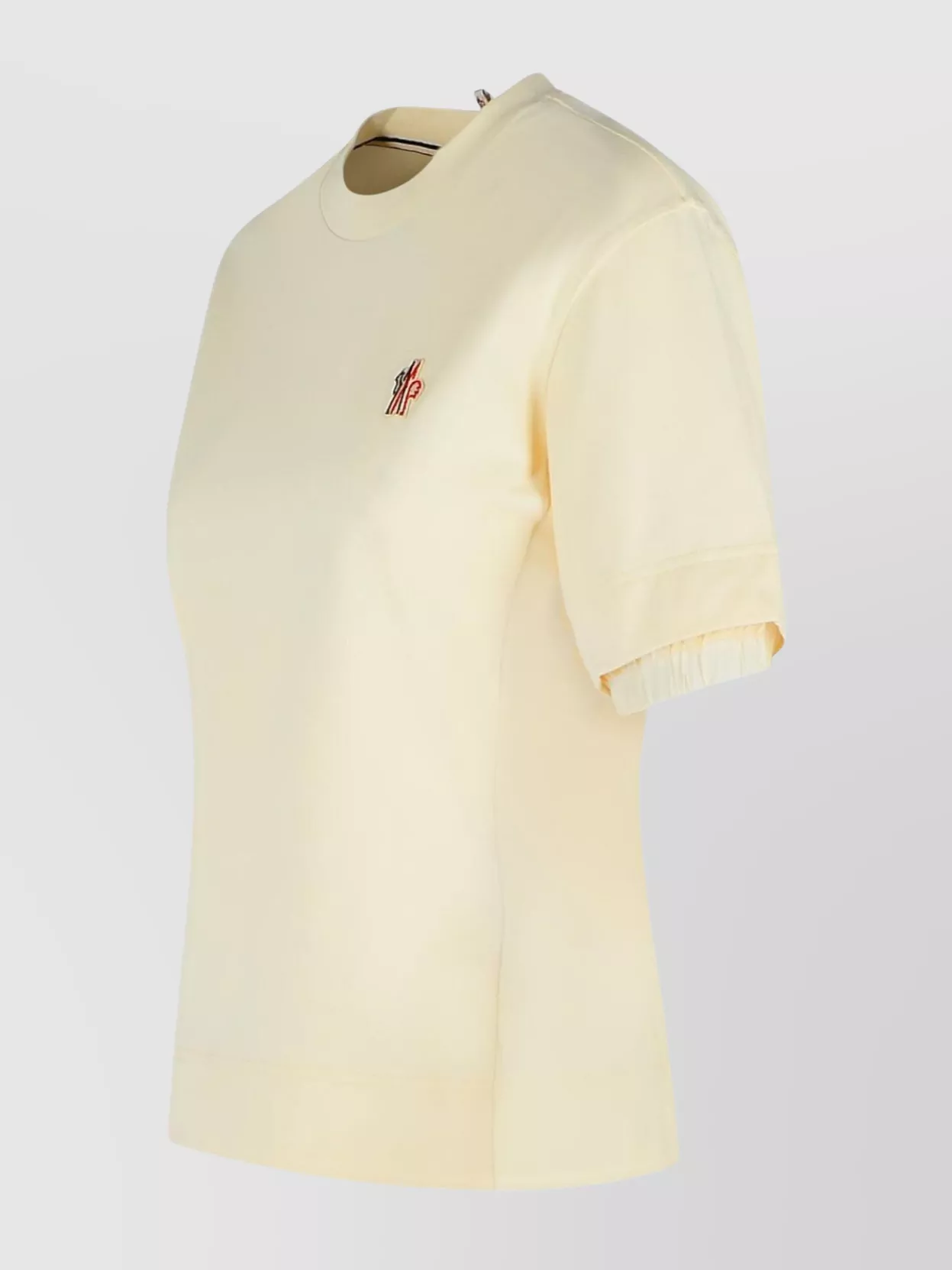 Moncler Cotton T-shirt With Ruffle And Triangle Detail