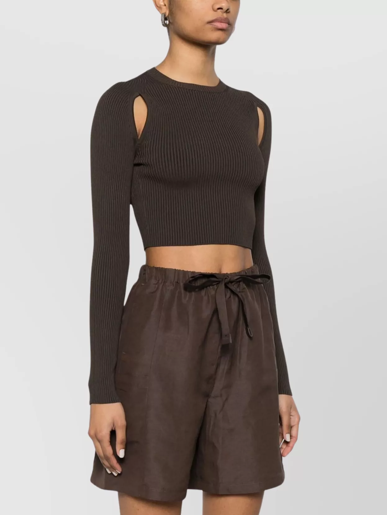 Max Mara Knitwear Crew Neck Cropped Long Sleeve