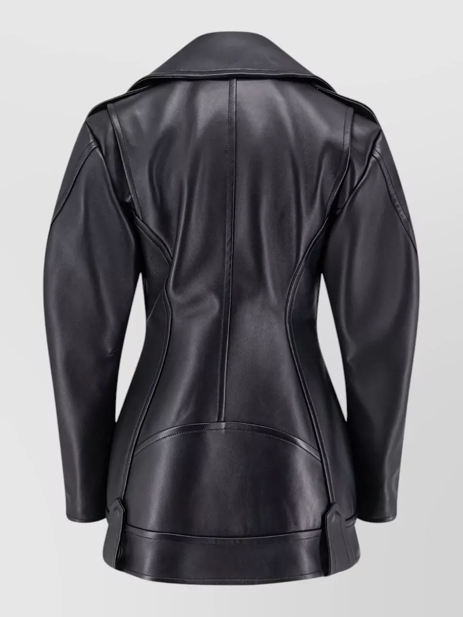 Givenchy Tailored Leather Jacket Featuring Belt In Black