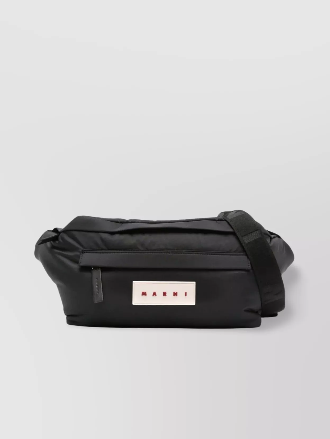 Shop Marni Adjustable Strap Rectangular Belt Bag In Black