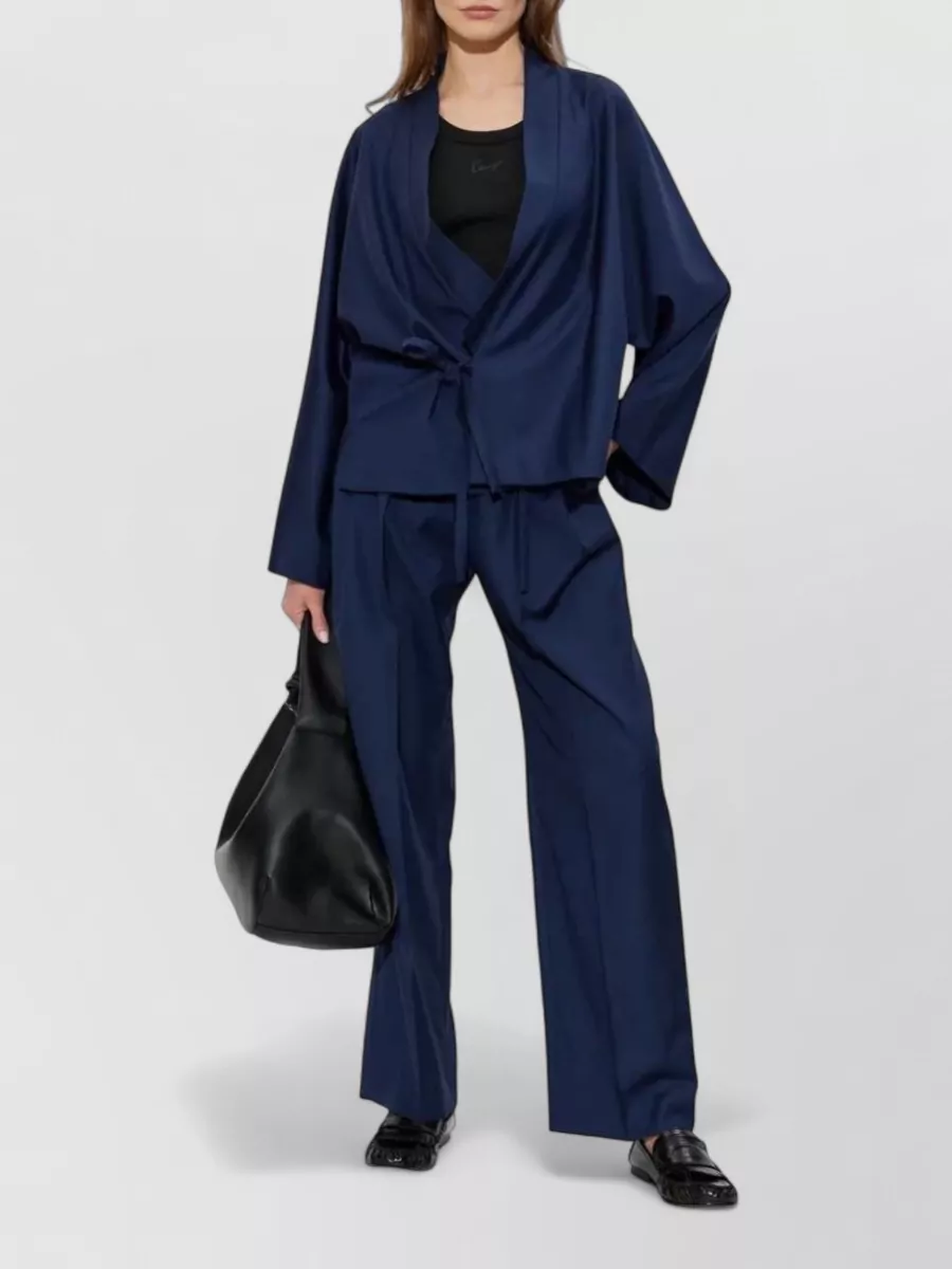 Kenzo Wool Straight Leg Suit Trousers
