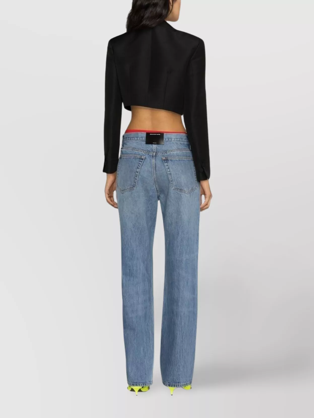 Dsquared2 Tailored Cropped Blazer Shawl Lapel In Black