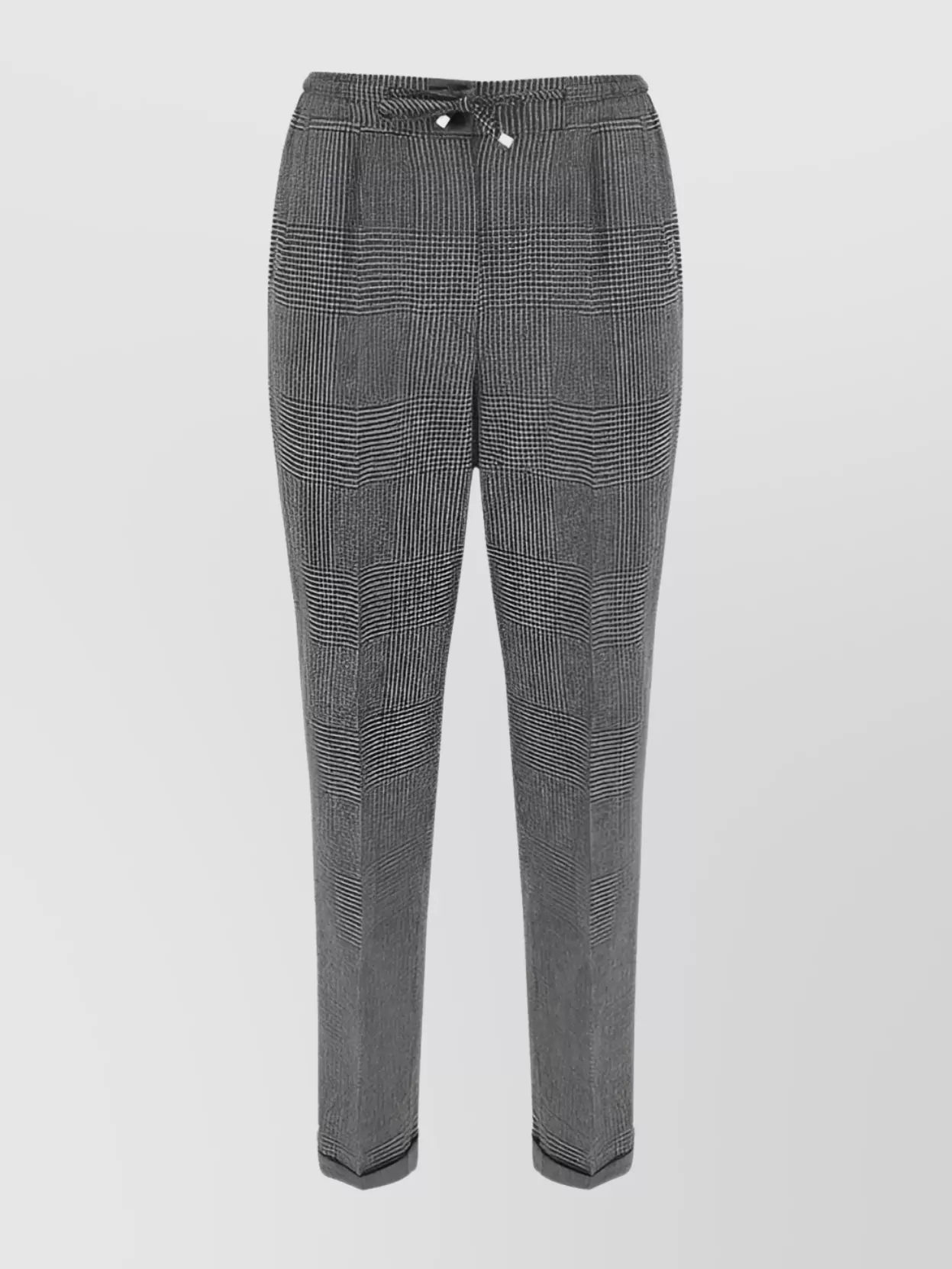 Shop Kiton Trousers With Houndstooth And Tartan Patterns