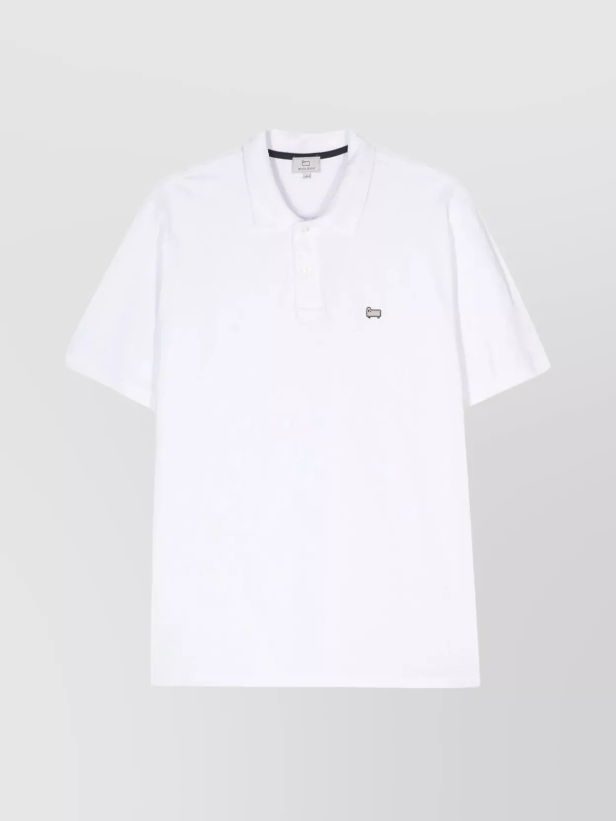 Shop Woolrich Cotton Pique Polo Shirt With Side Slits