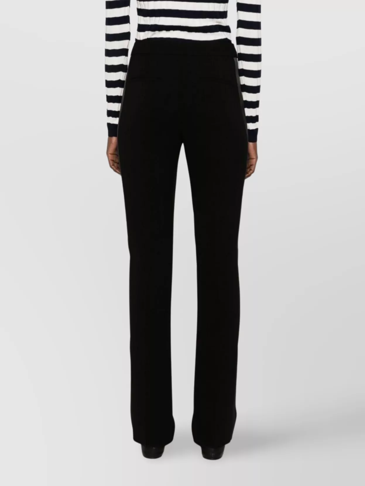 Max Mara Stylish Trousers With Satin Stripe Detail
