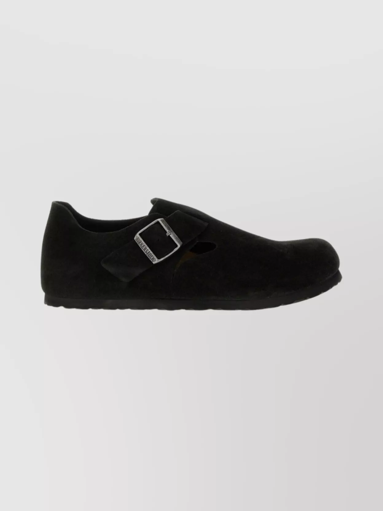 Birkenstock Suede Flat Sandals Buckle Detail