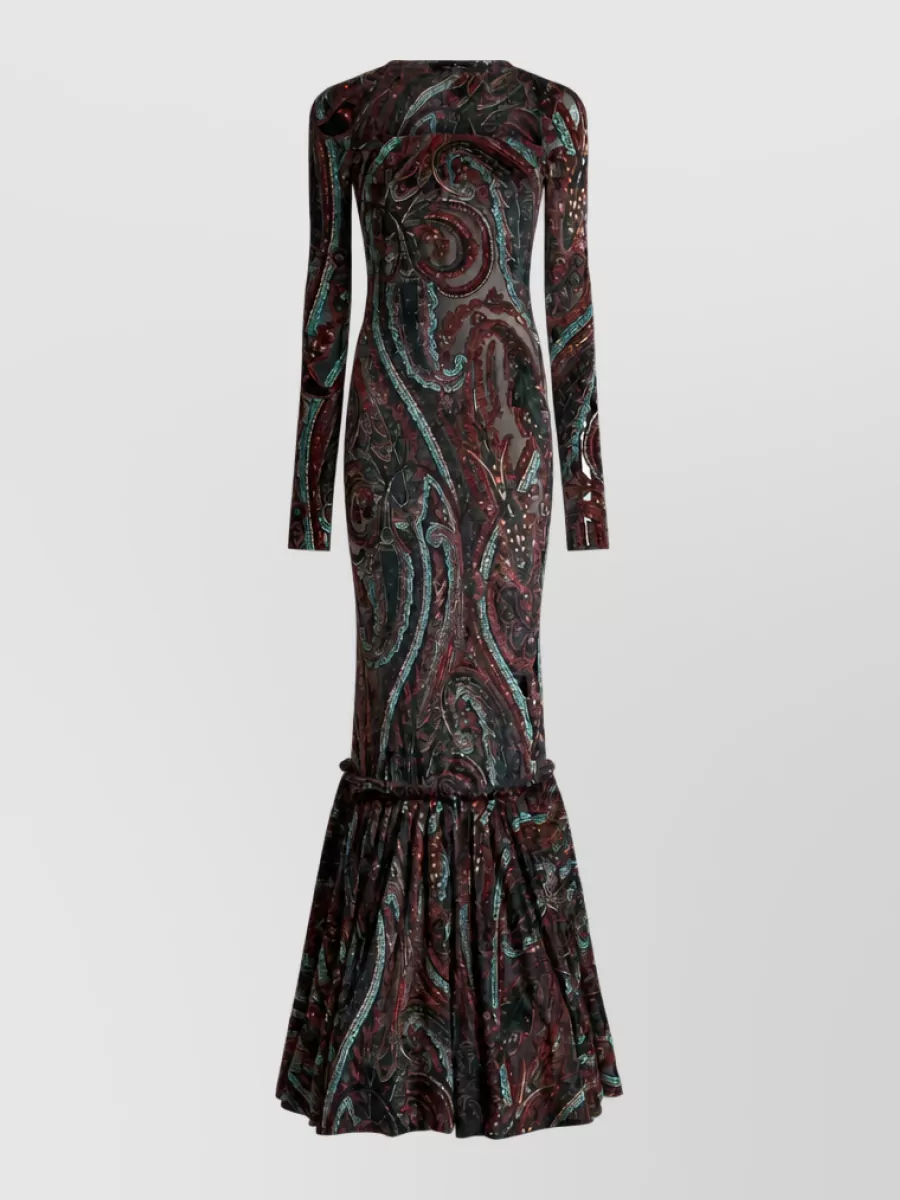 Etro paisley jacquard maxi dress