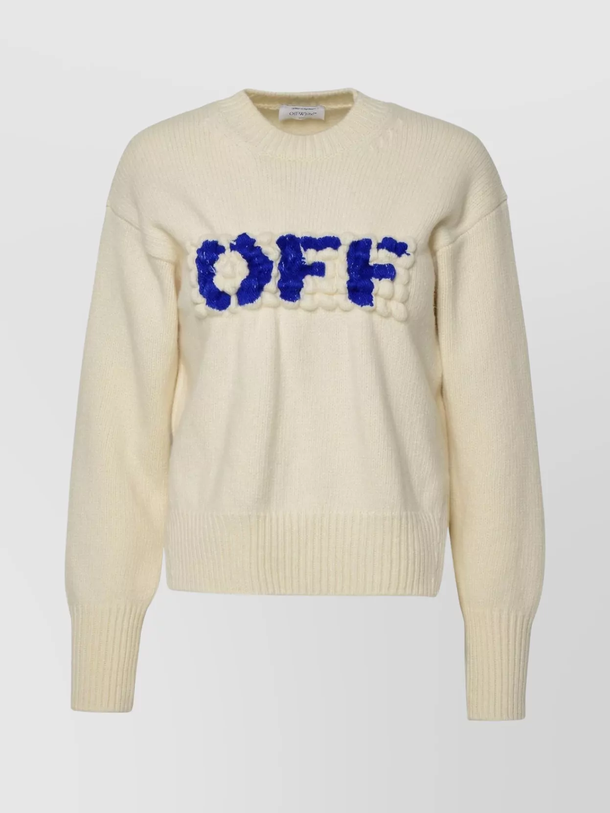 Shop Off-white Crew Neck Wool Knit Sweater