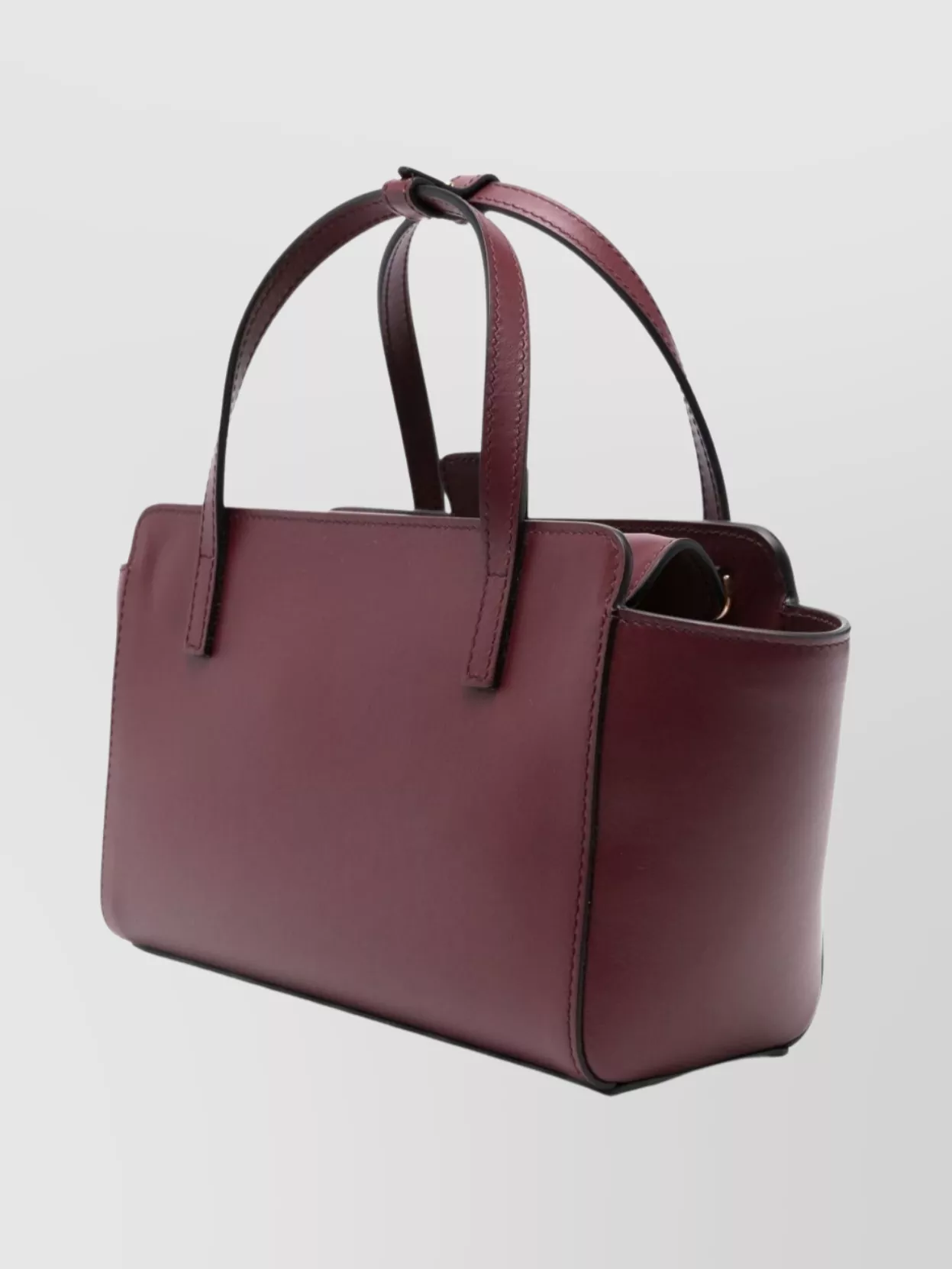 Hidesins Small Leather Tote Bag With Detachable Strap