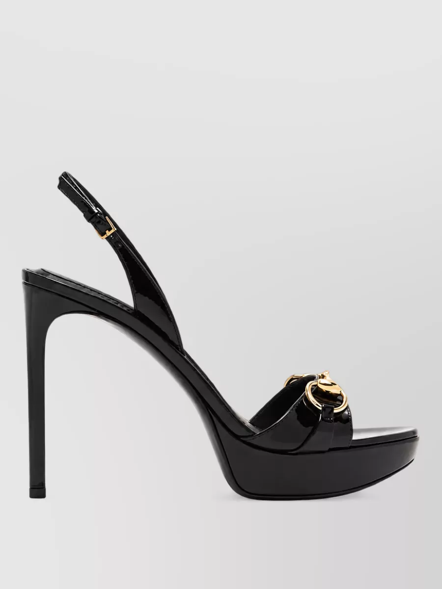 Gucci Leather Platform Sandals