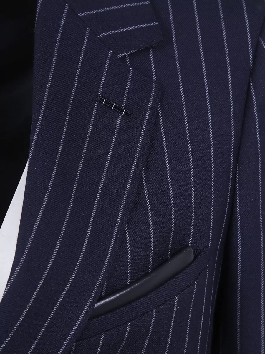 Tom Ford Chalkstripe Wool Single-Breasted Jacket