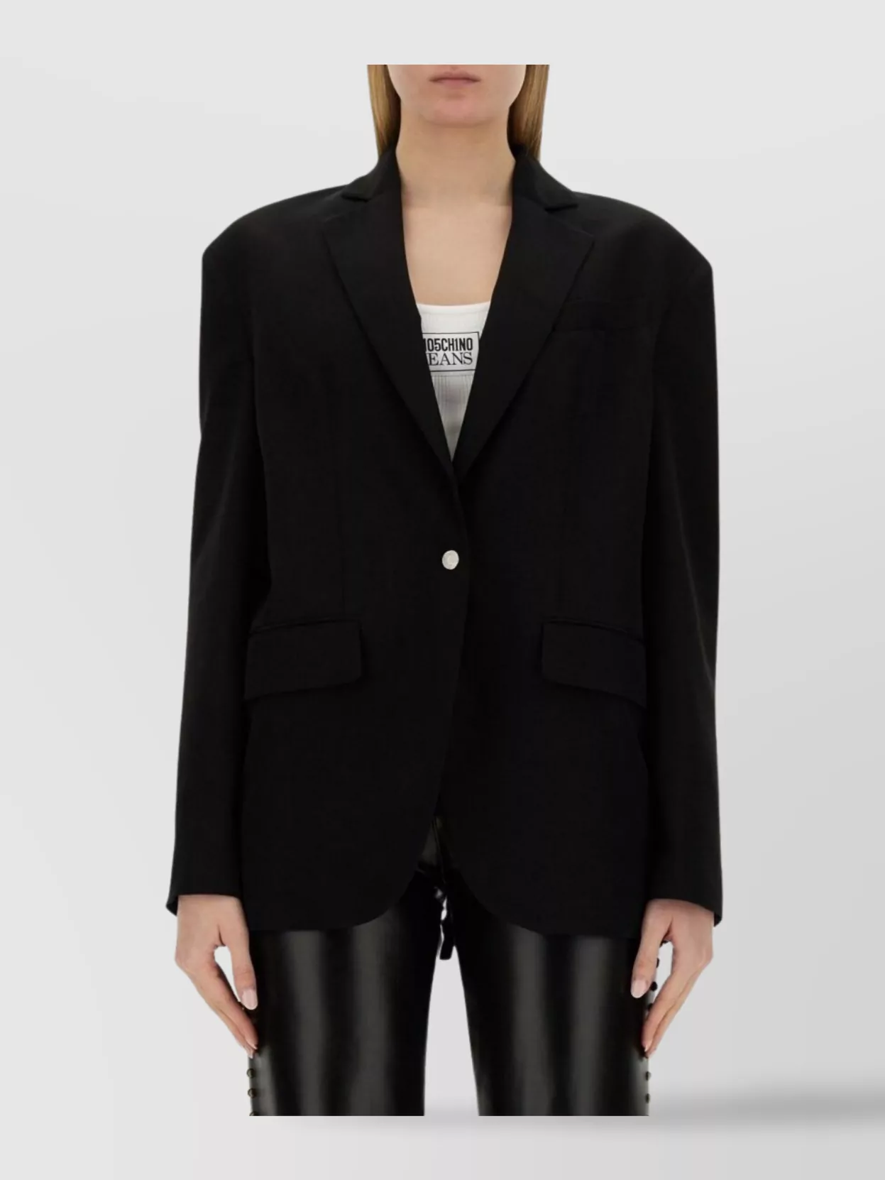 Moschino Tailored Single-Breasted Jacket With Notched Lapel