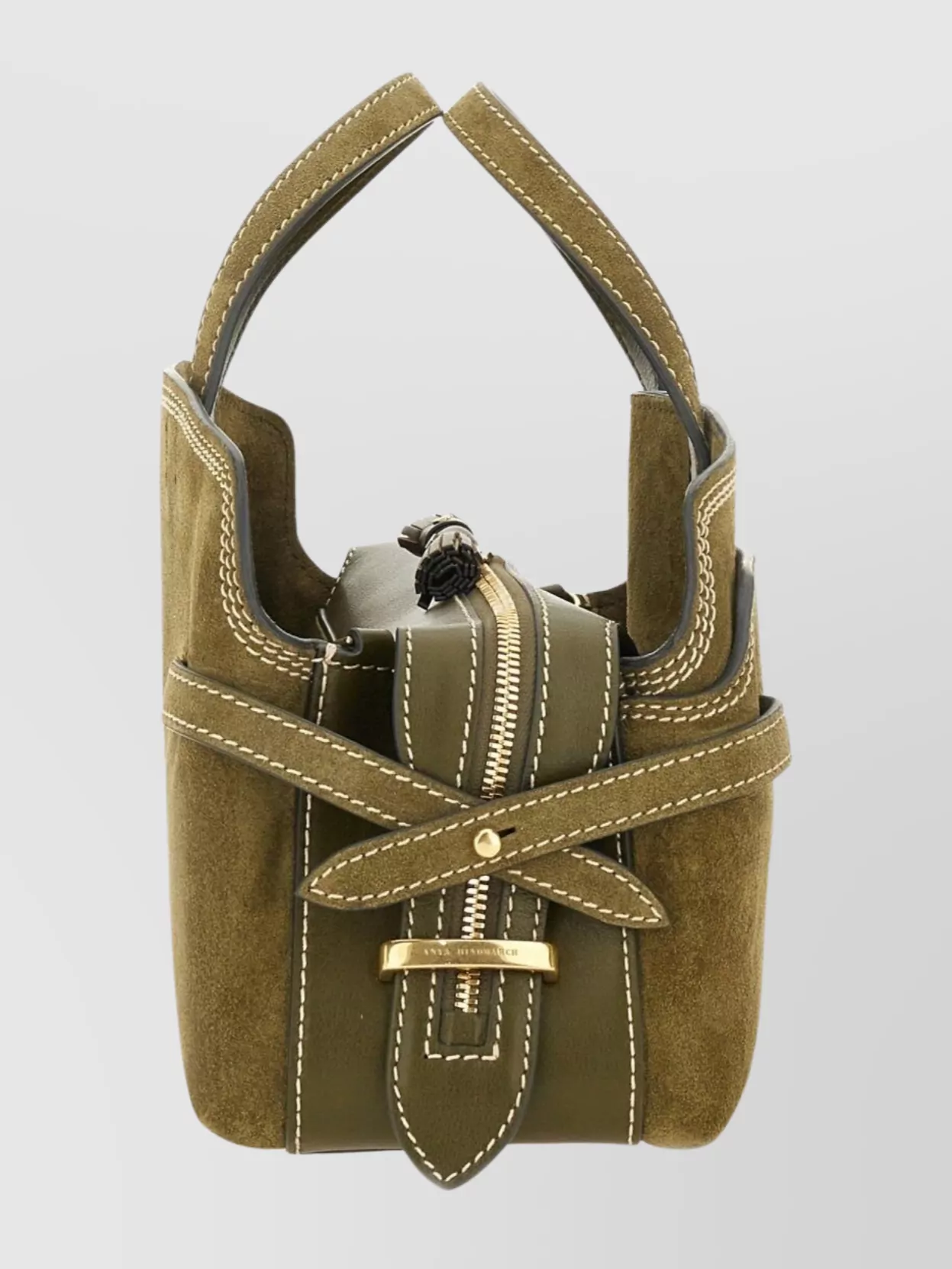 Anya Hindmarch Suede Shoulder Bag Adjustable Strap