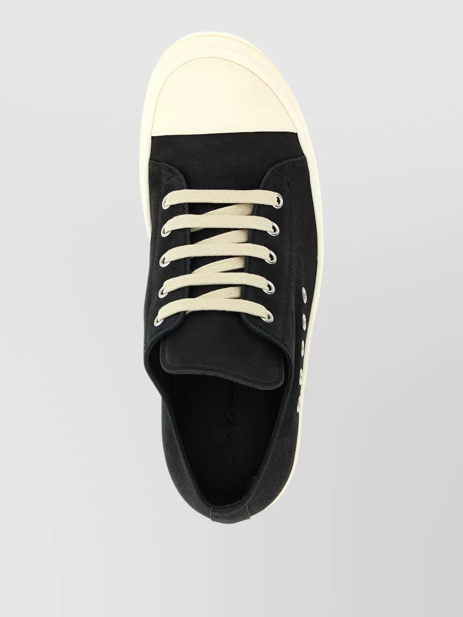 Rick Owens Extreme Low Top Lace Up Sneakers