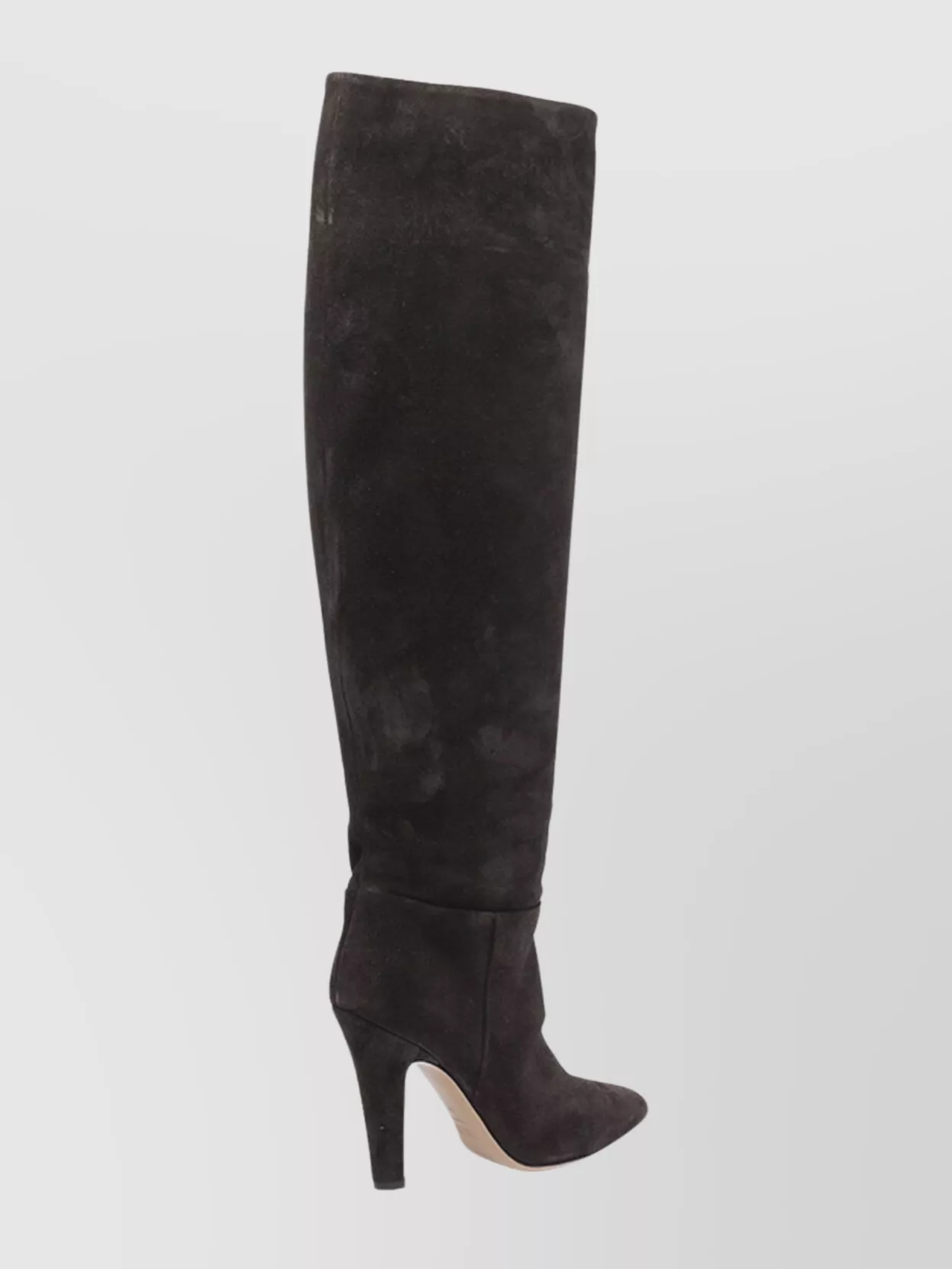 Paris Texas Suede Over The Knee Pointed Toe Boots In Brown