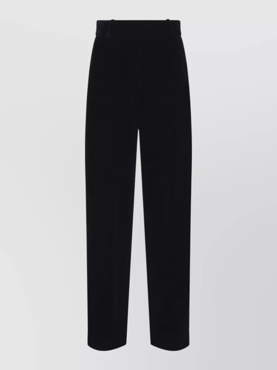 Giorgio Armani velvet high-rise straight-leg trousers