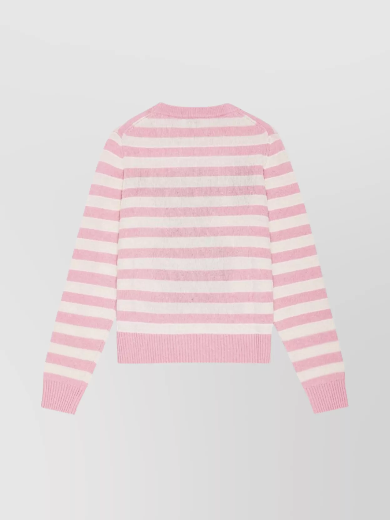 Ganni Striped Graphic Crewneck Knitwear