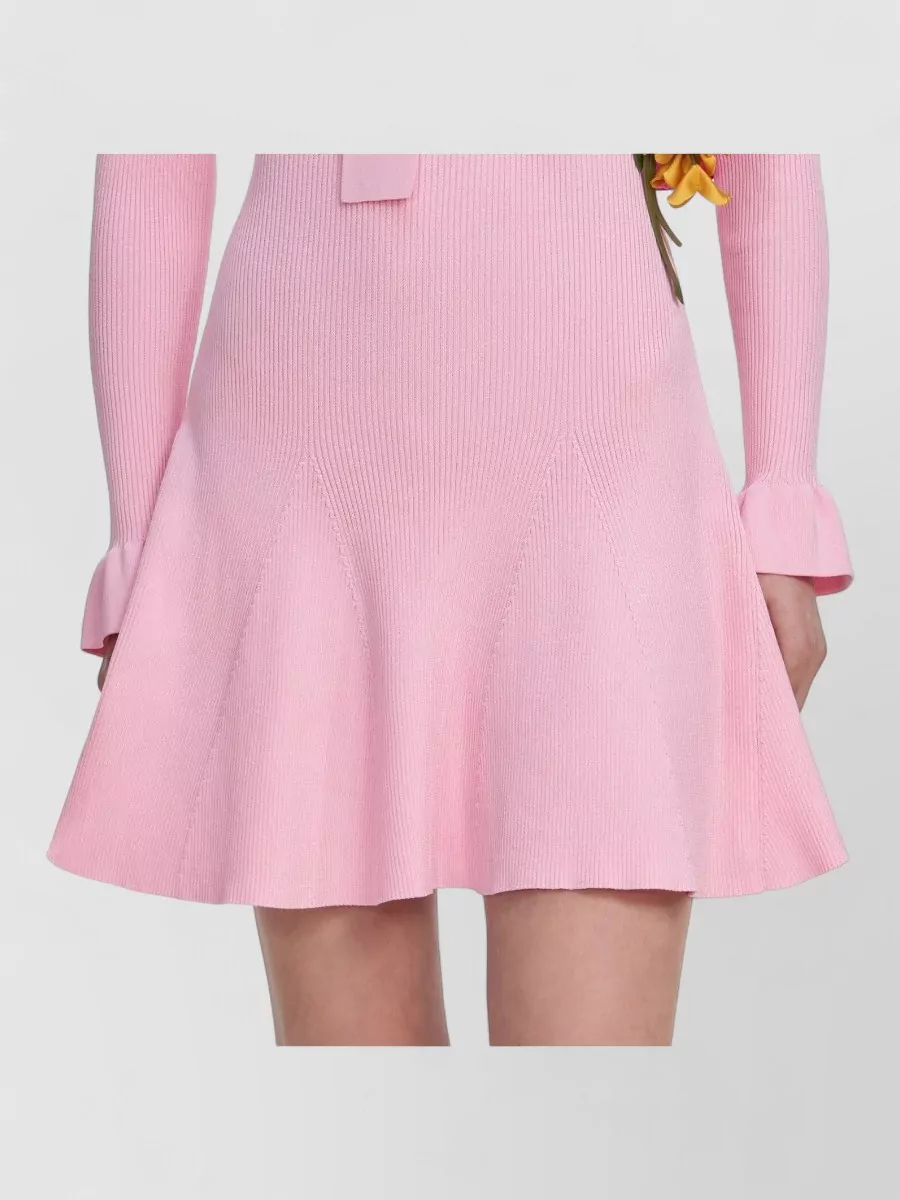Self-Portrait Viscose Knit Tie Mini Dress