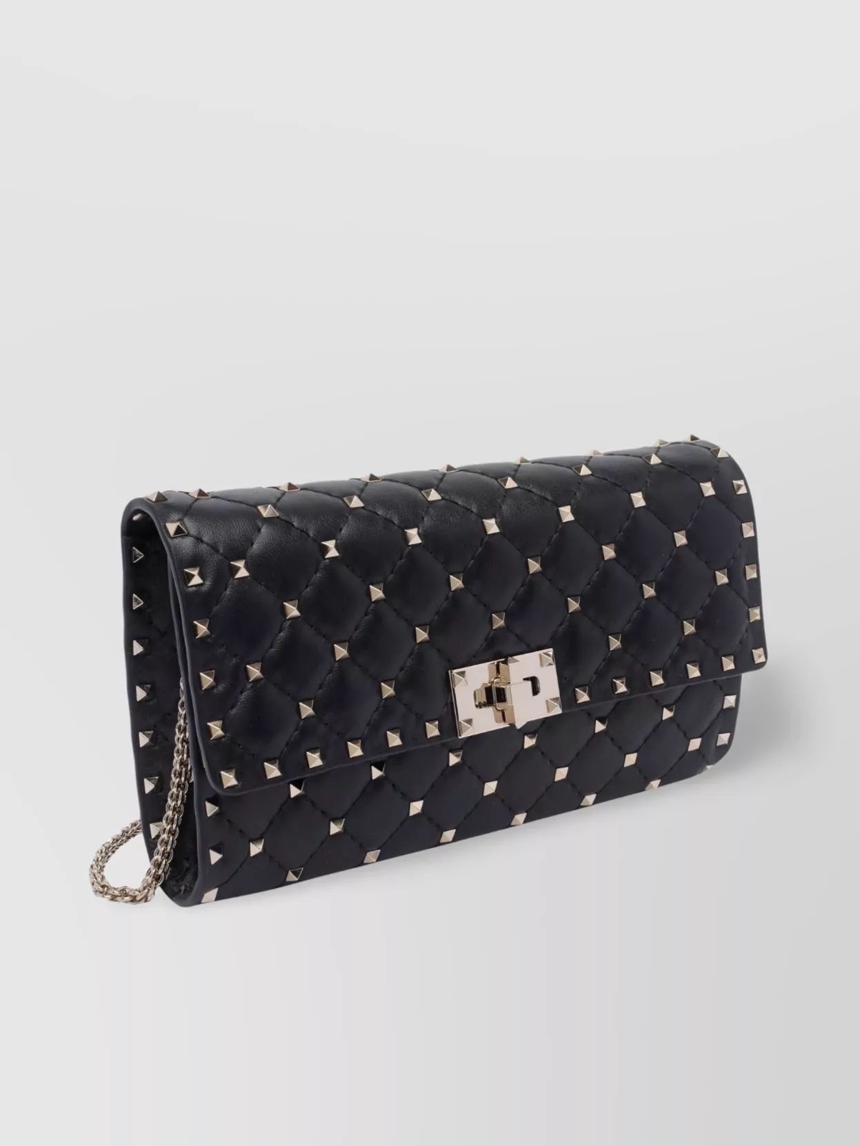 Valentino Quilted Chain Strap Satchel Studs