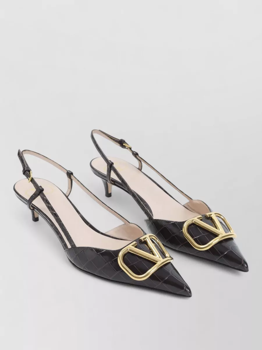 Valentino Garavani leather slingback pumps