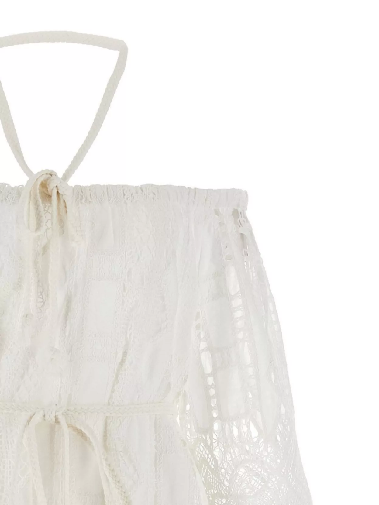 Pinko Sheer Halter Neck Flared Hem Dress