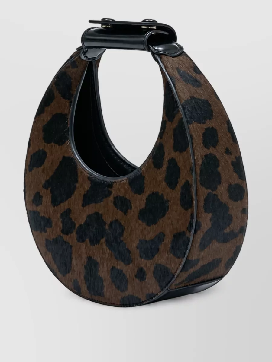Staud Moon Leather Clutch Bag