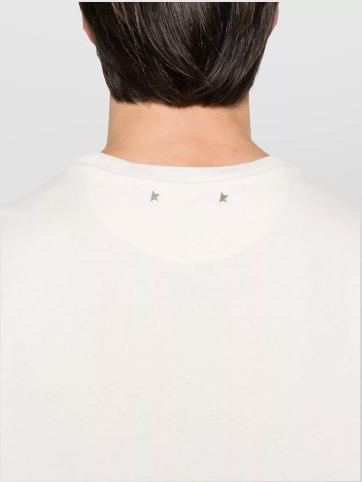 Golden Goose Cotton Crew Neck T-Shirt With Stud Embellishments