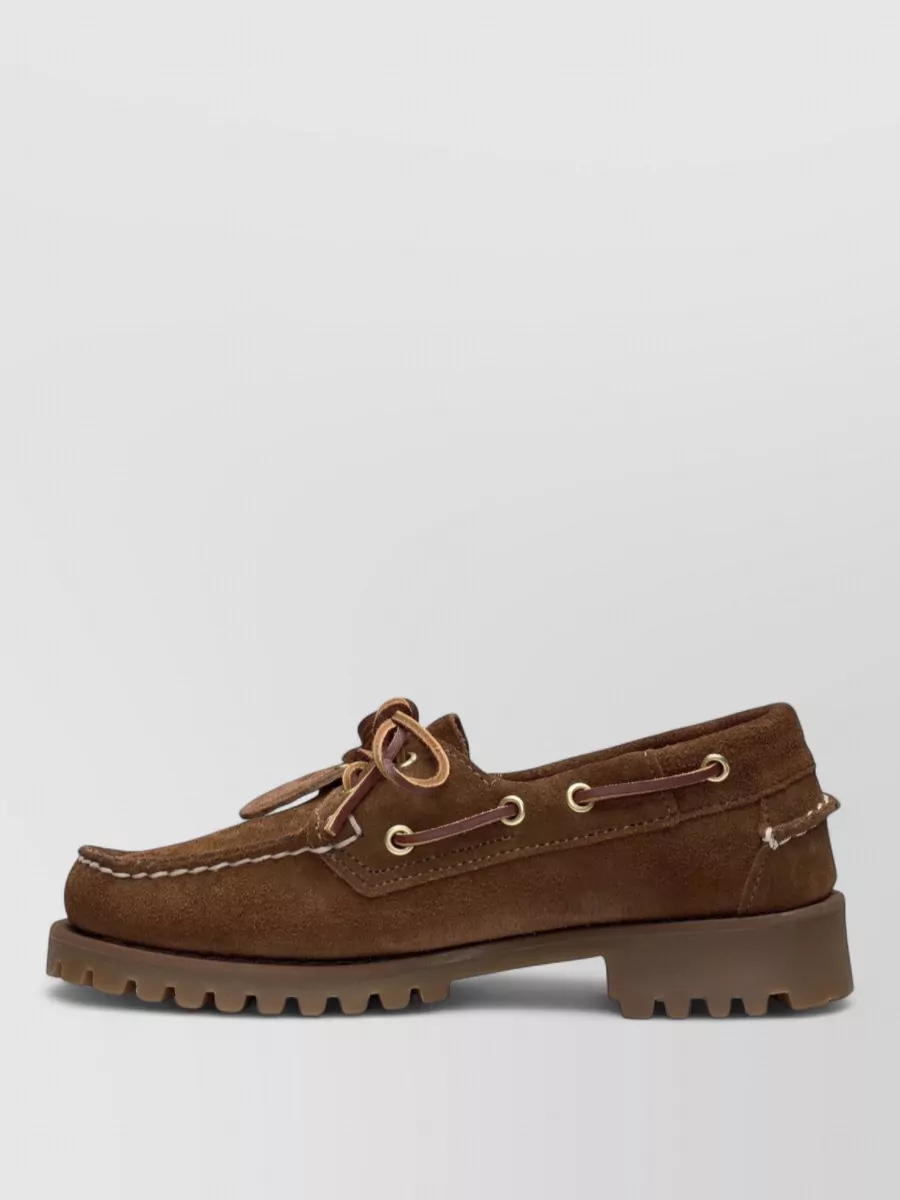 Sebago Leather Lace-Up Moccasins