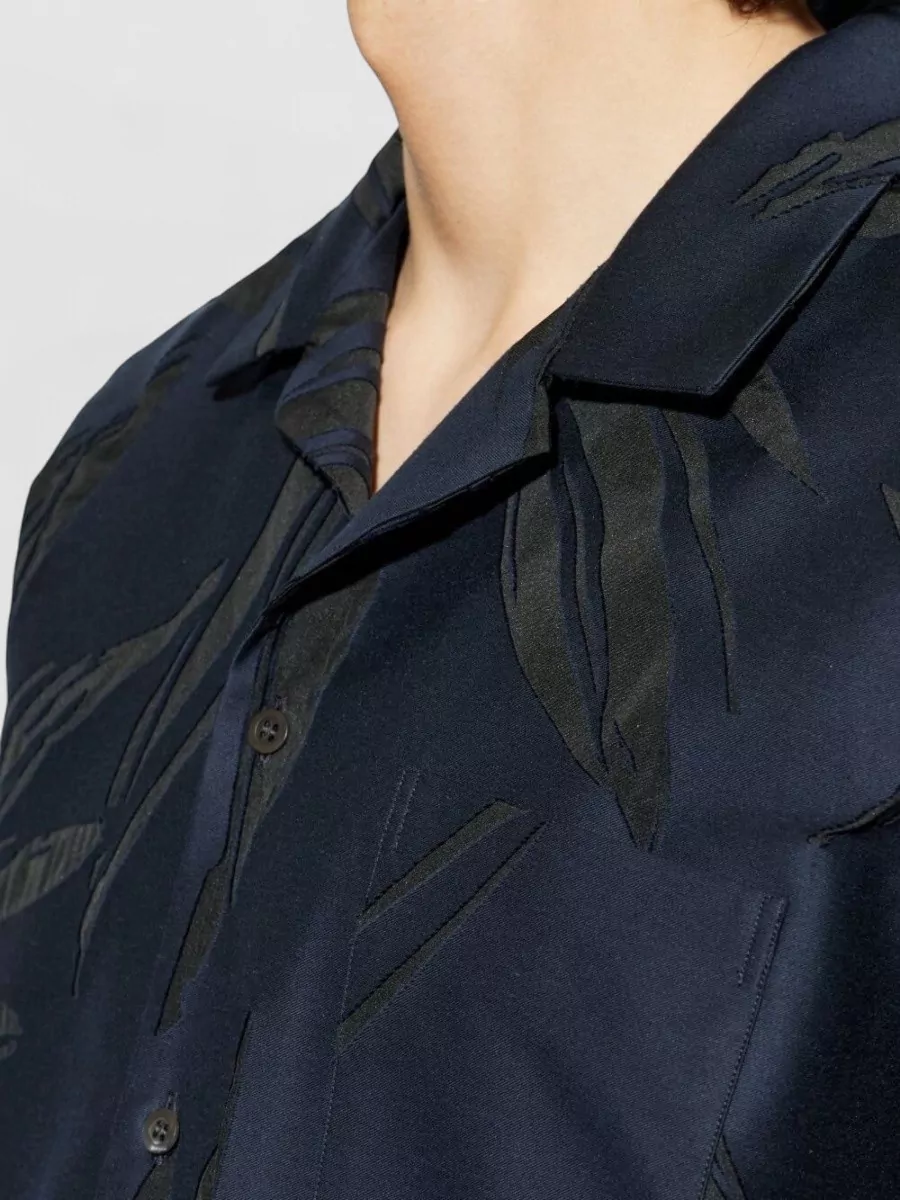 Dries Van Noten Printed Short-Sleeve Camp-Collar Shirt