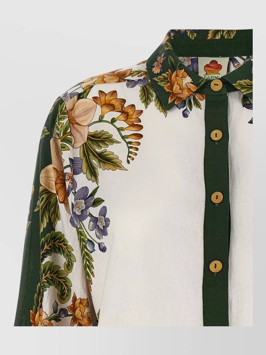 Farm Rio Linen Long Sleeve Shirt