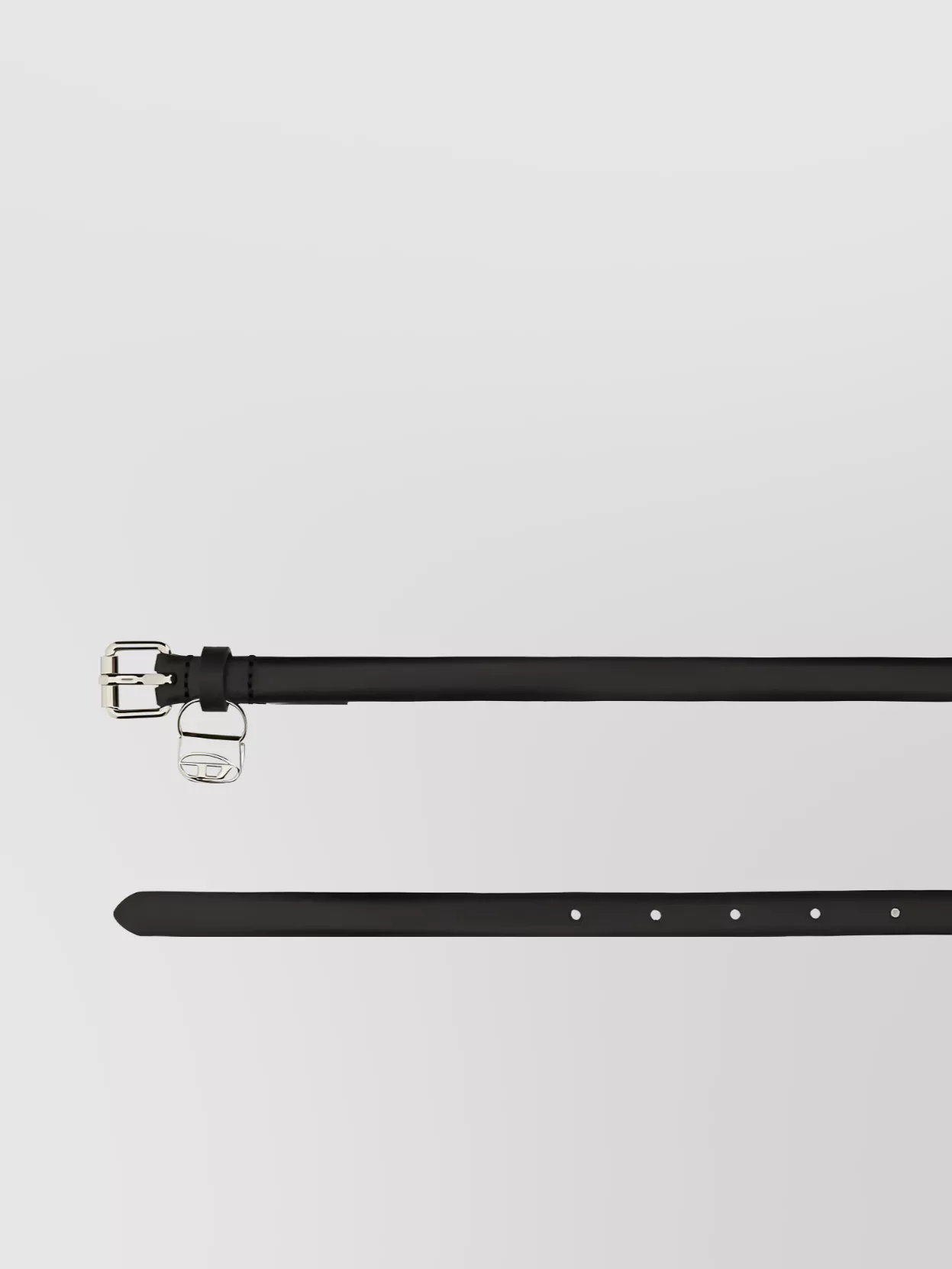 Diesel "b-charm Hip" Belt Silver-tone Hardware