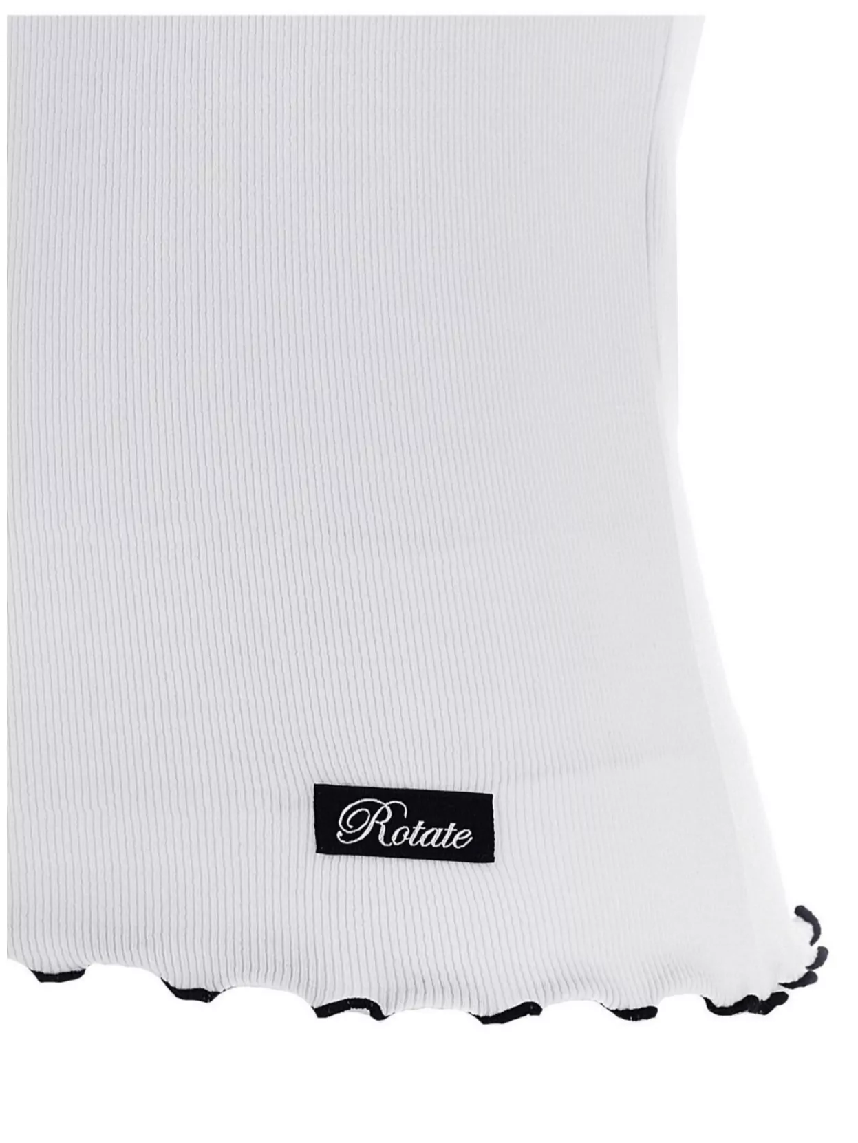 Rotate Birger Christensen Textured Tank Top Scalloped Hem