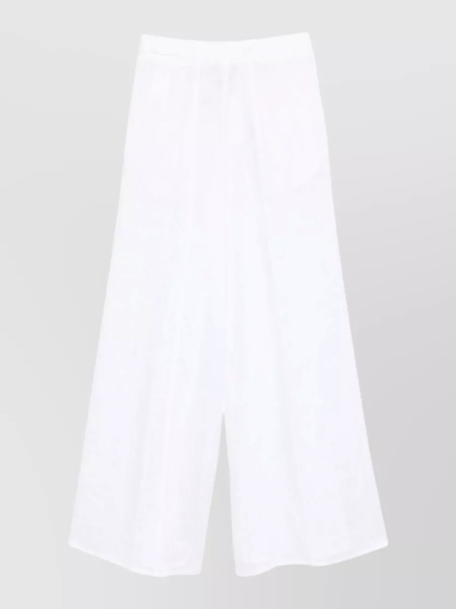 Semicouture Linen Wide-Leg Trousers