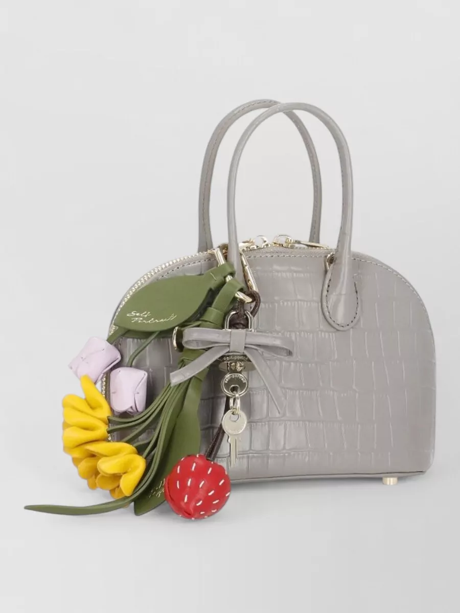 Self-Portrait diamante leather mini bag