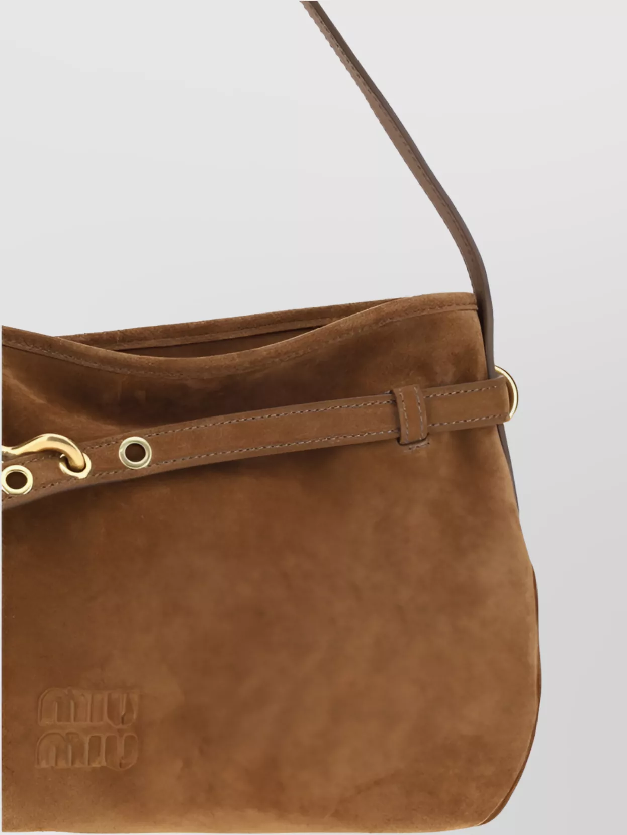 バッグ MIU MIU brown suede leather shoulder bag Authentic MIU MIU brown suede leather small shoulder bag