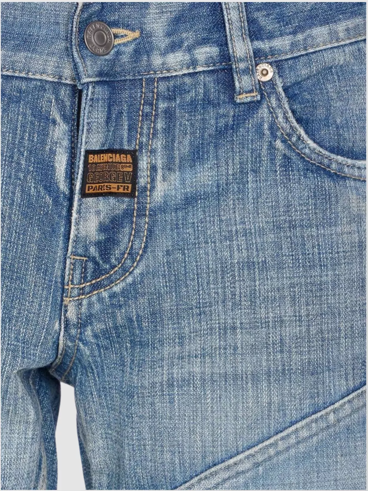 Balenciaga Denim Jeans With 5 Pockets And Belt Loops