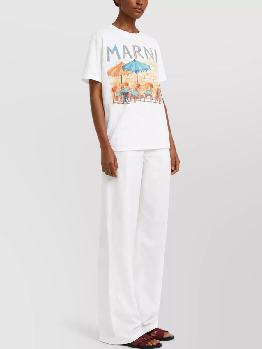 Marni Graphic Print Crew Neck Short Sleeve T-Shirt