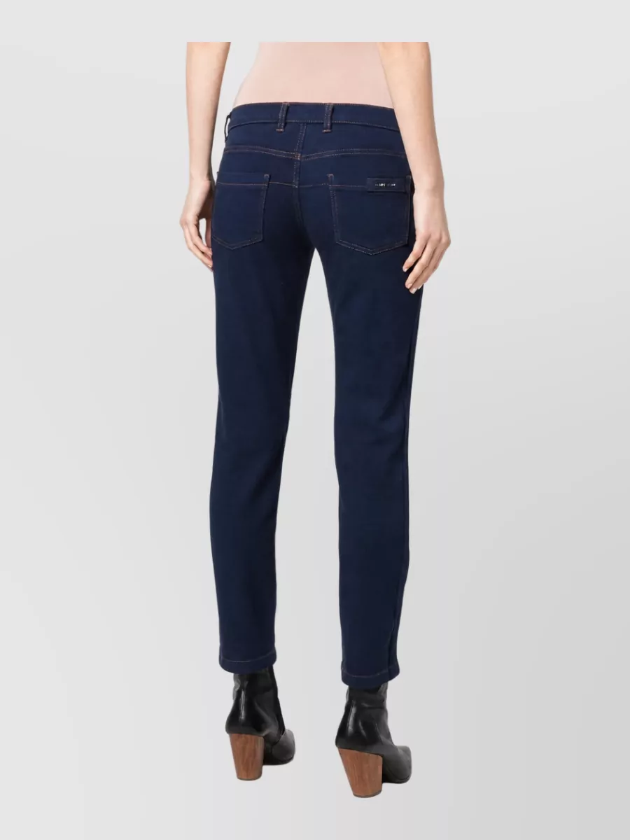 Miu Miu Denim Low-Rise Cropped Slim-Fit Jeans