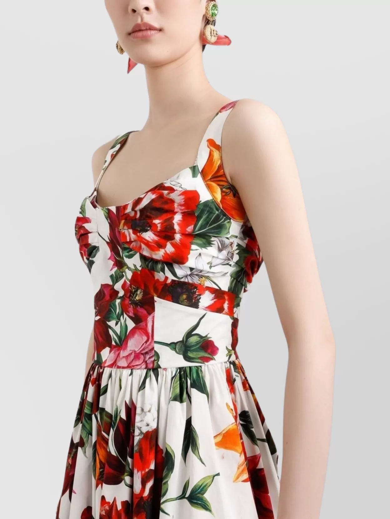 Dolce&Gabbana Floral sleeveless poplin dress | The Fashion Dolce&Gabbana Floral sleeveless poplin dress | The Fashion