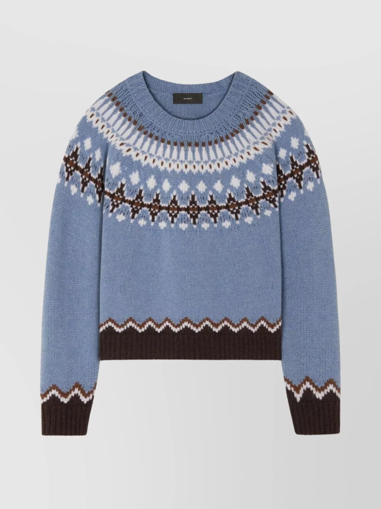 Alanui Sweet Winter Wool Crewneck Jumper In Blue
