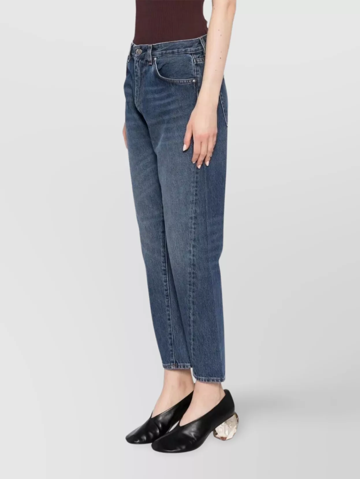 Totême Twisted Seam High-rise Straight-leg Organic-denim Jeans