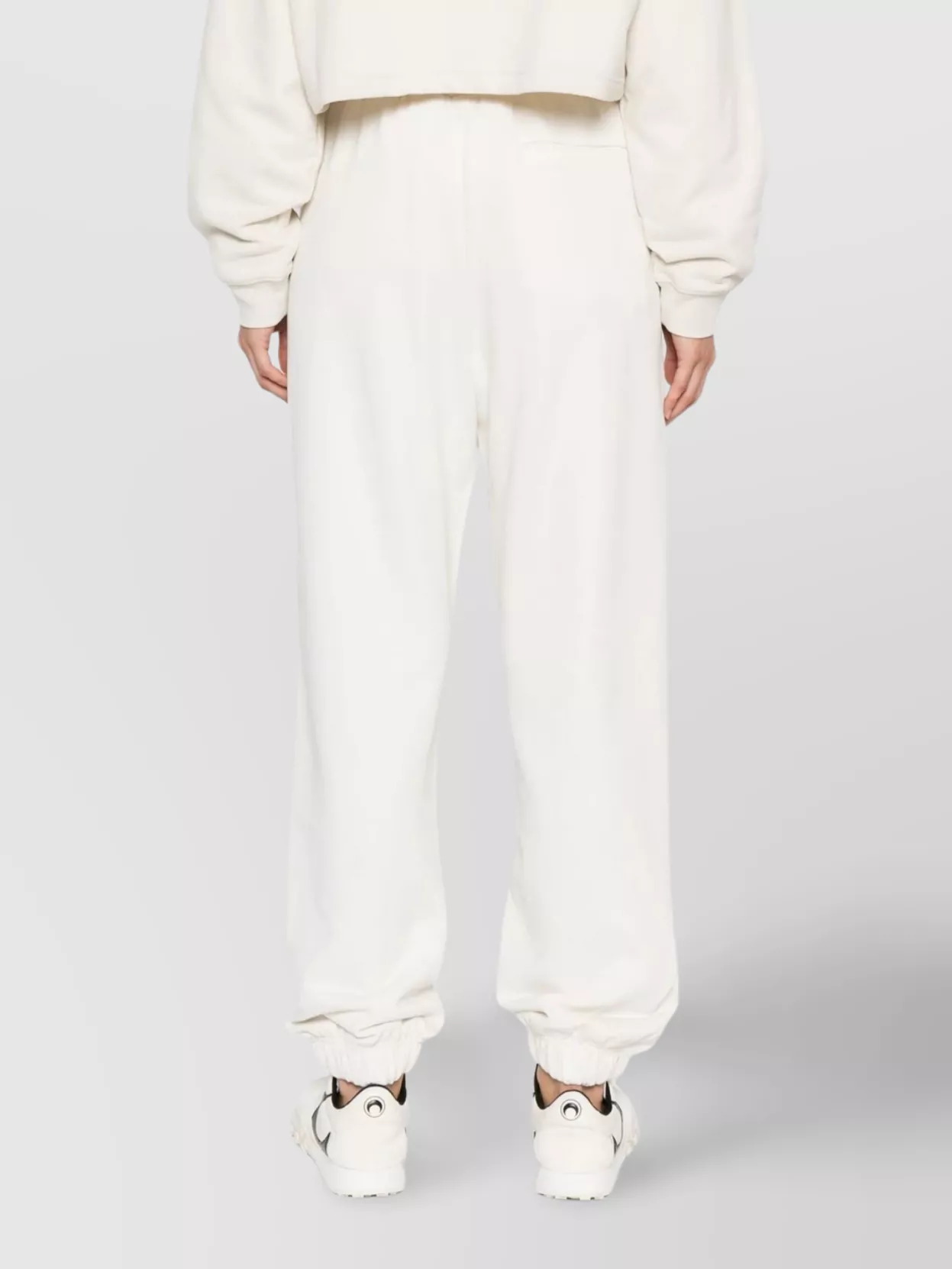 Calvin Klein Logo Terry Pant Elastic Waistband In White